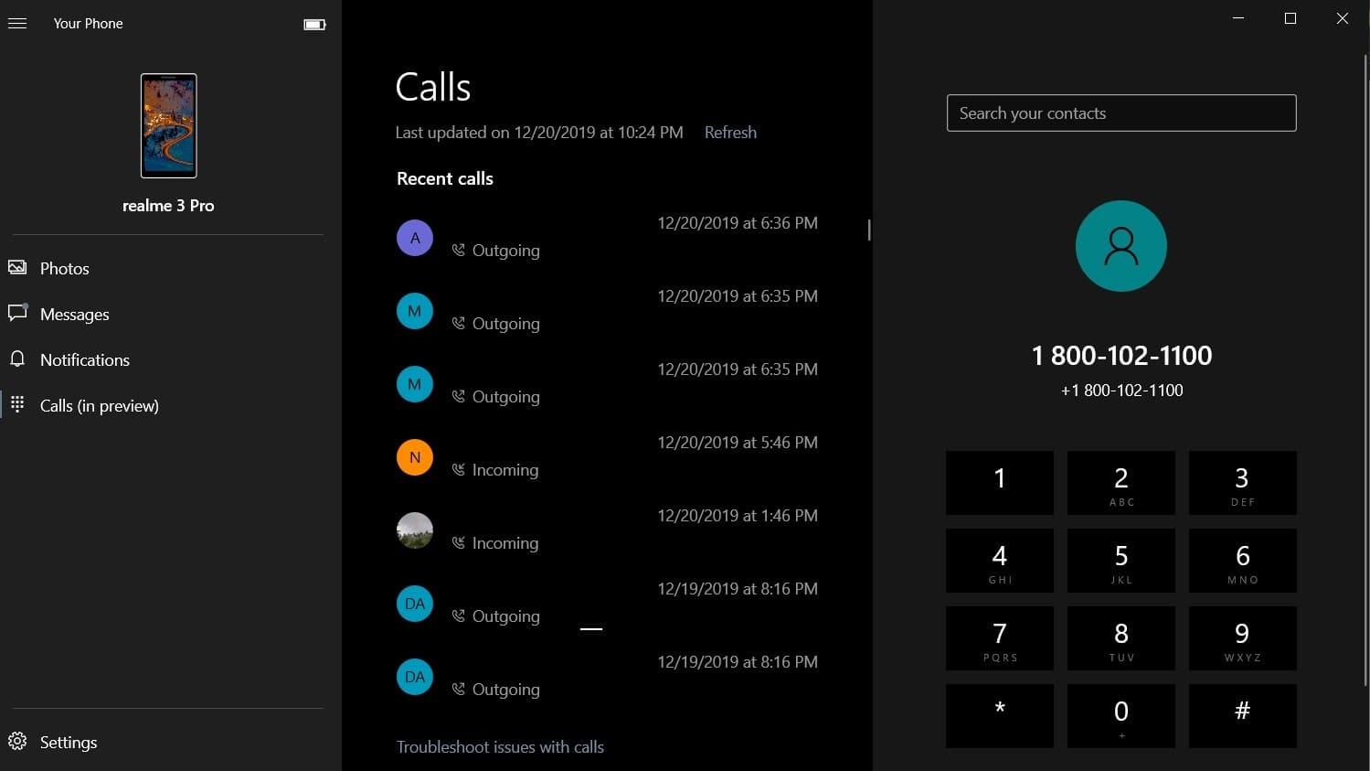 Gọi, nhận cuộc gọi qua ứng dụng Your Phone trên Windows 10, bạn đã biết?