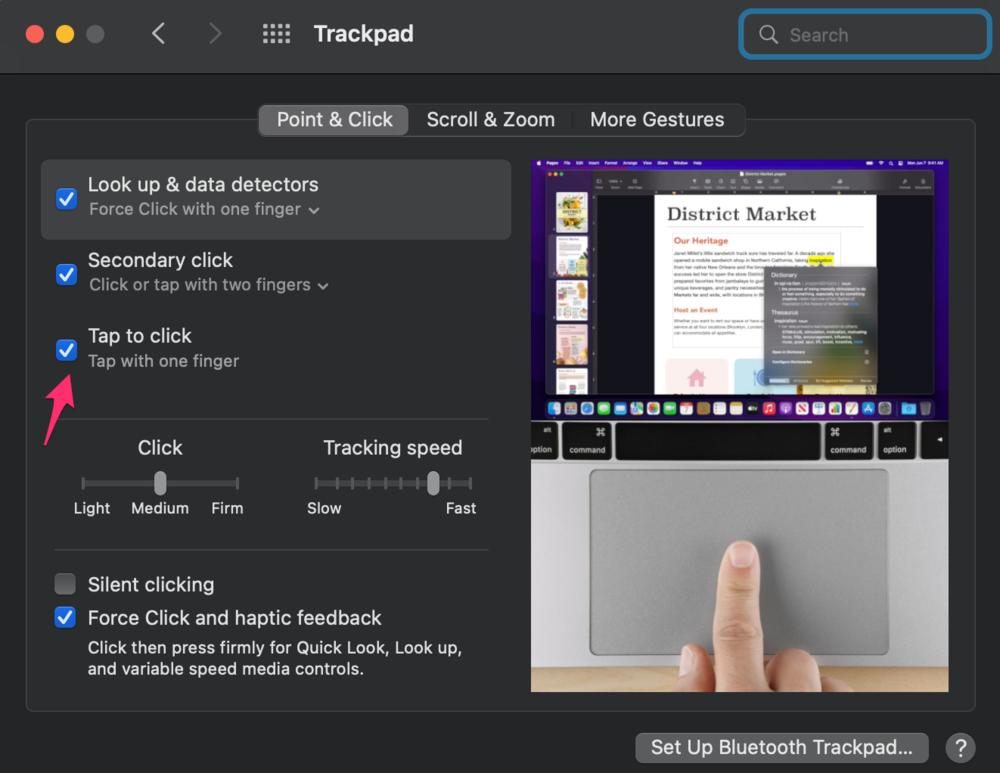 Test TrackPad MacBook